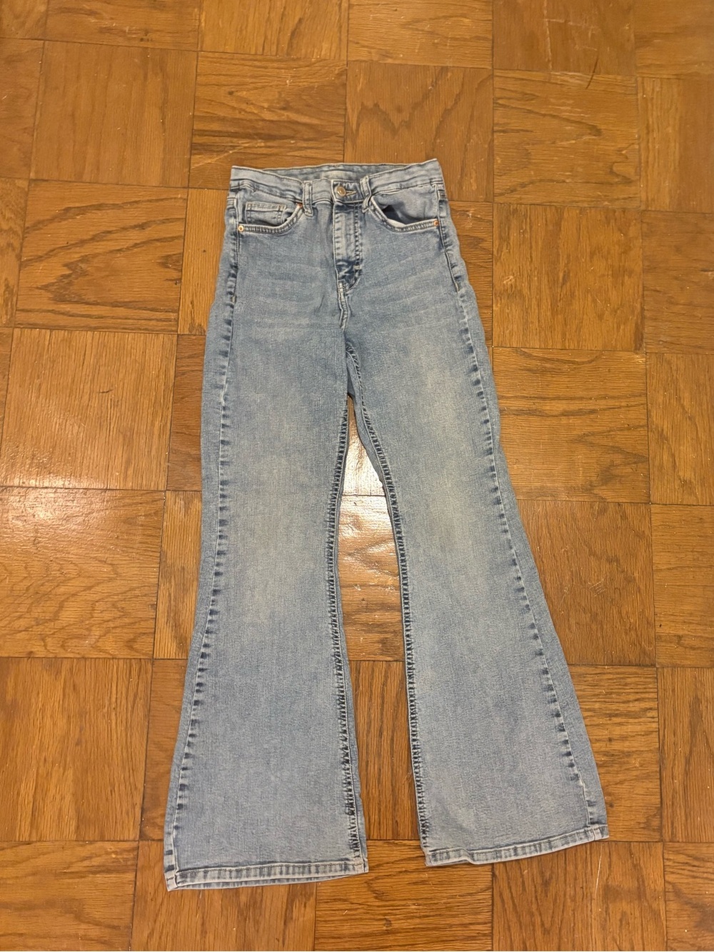 Topshop Light Blue Flare Jeans